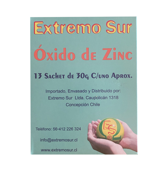 Óxido de Zinc 13 Sachets 33 gr c/uno – Extremo Sur