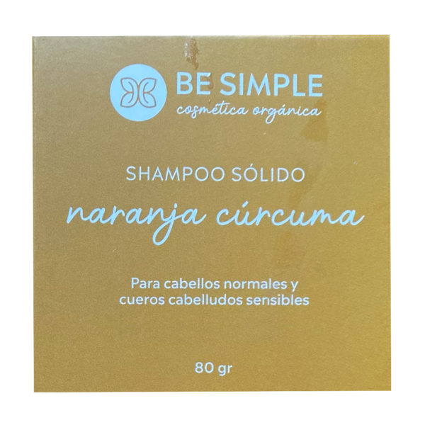 Shampoo Sólido Naranjo y Cúrcuma 80g. Be Simple - Image 2